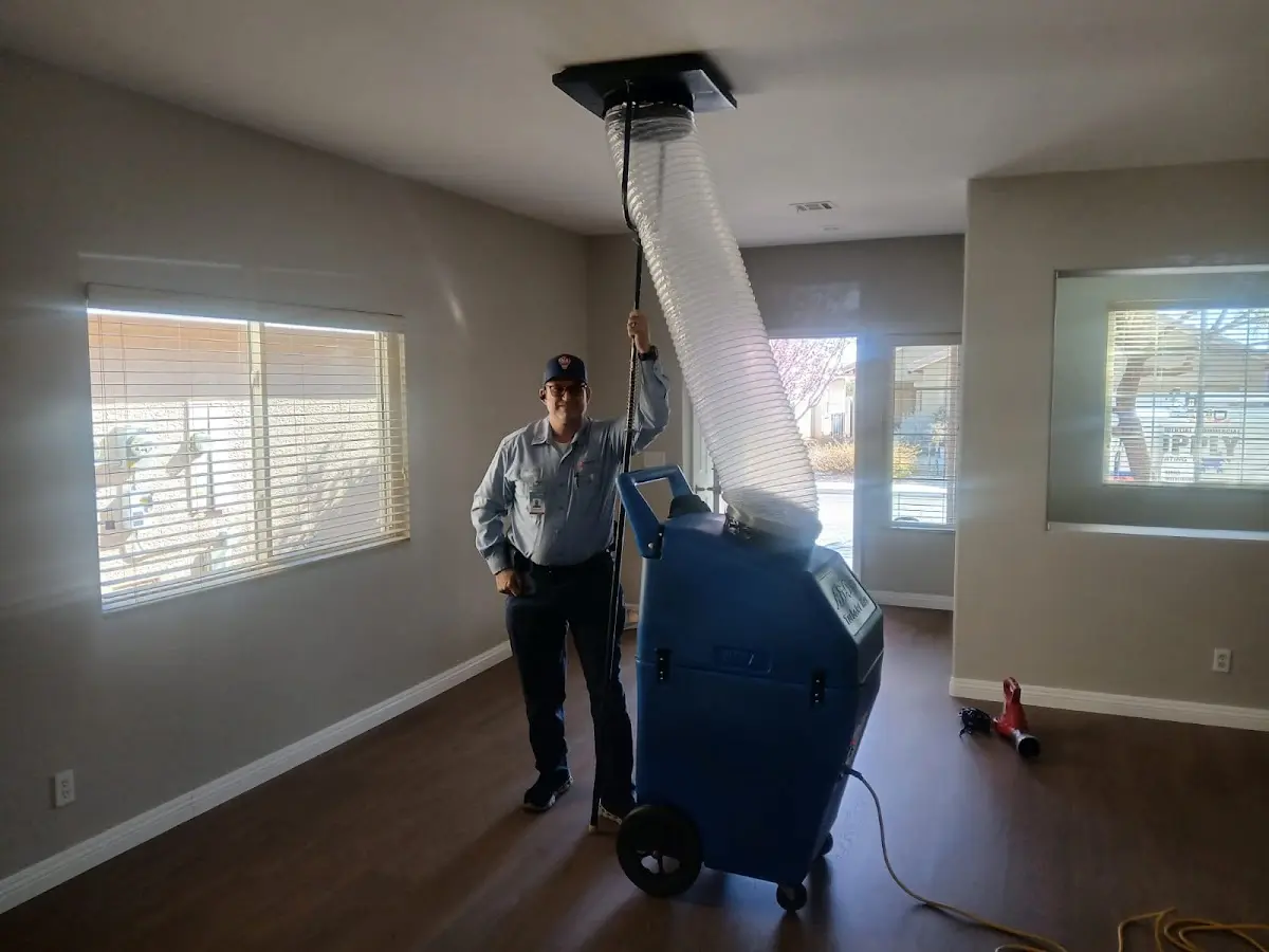Professional Dryer Vent Cleaning work inside a Eden Isle home
